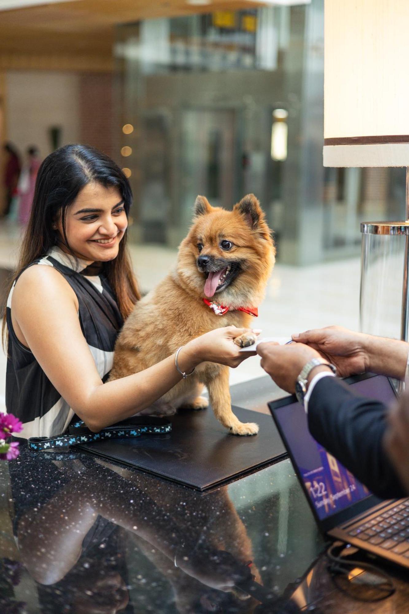 Hotel Hyatt Regency Čennai Exteriér fotografie A woman with her dog